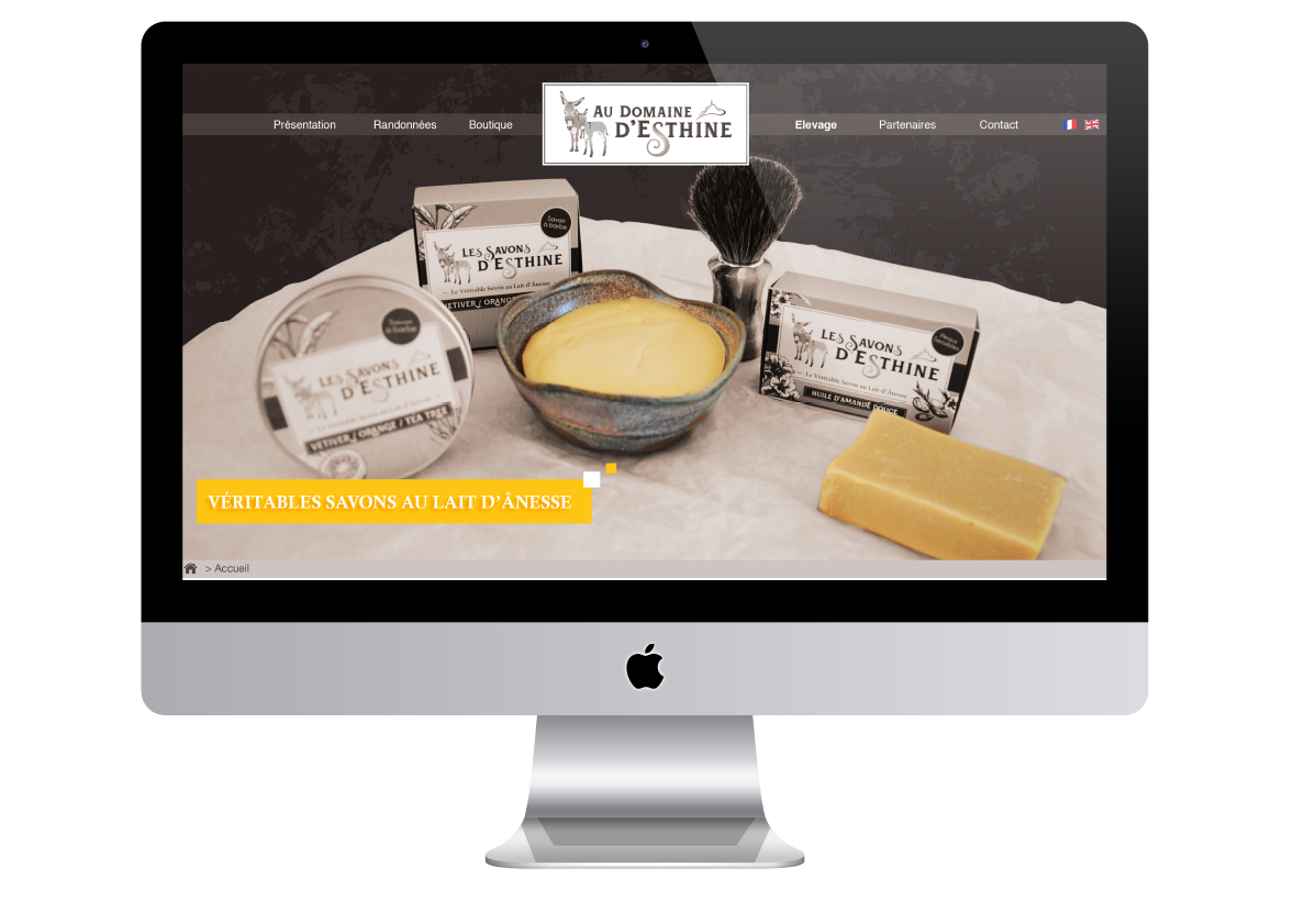 au domaine esthine site ecommerce