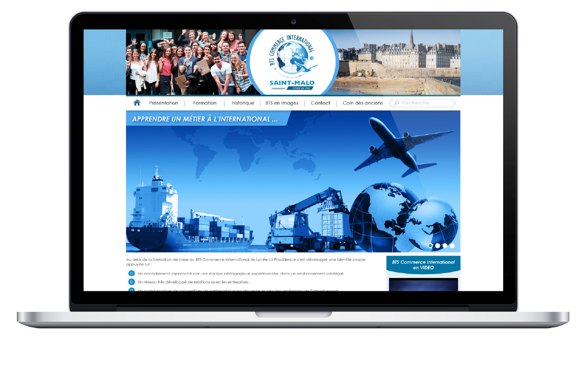 bts commerce international site internet saint malo