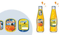 etiquettes orange gwadu soda breton